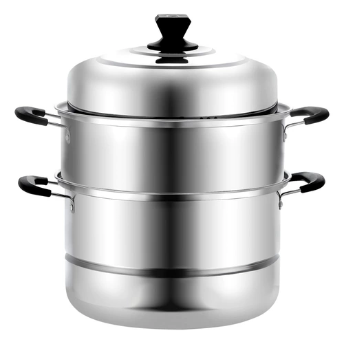 Пароход из нержавеющей стали с тремя слоями пароварки сгущенной пароваркой с двойной газовой плитой.