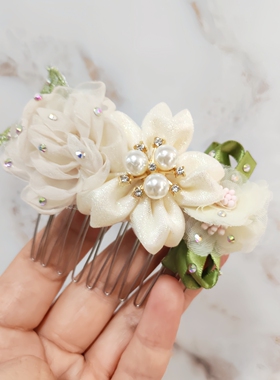水钻芭蕾考级演出花朵发梳