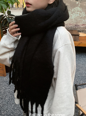 仿羊绒加厚保暖高级感围巾围脖女