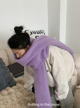仿羊绒加厚流苏大披肩围巾保暖女