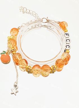 范丞丞应援色橙子手链印象定制原创设计手串高颜值闺蜜礼物周边