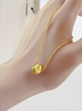 猫眼吊坠沙金彷真黄金项