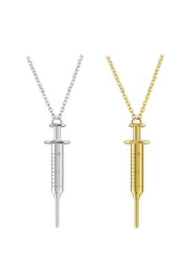 yuritan针管项链镀金治愈系