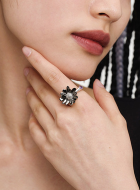 yuritan紫钻新生时尚开口戒指