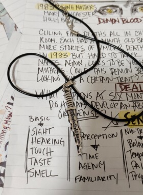 美剧邪恶力量皮绳项链猎魔刀吊坠 supernatural 凶鬼恶灵 SPN周边