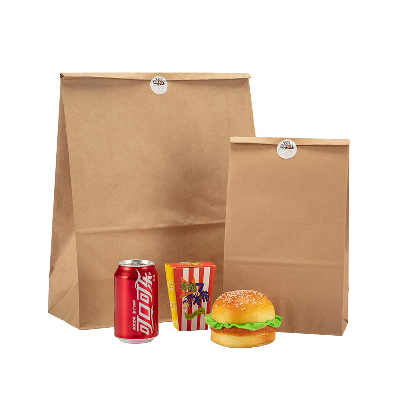 食品牛皮袋外卖外送打包防油纸袋肯德基麦当劳同款定做100个包邮 - 图3
