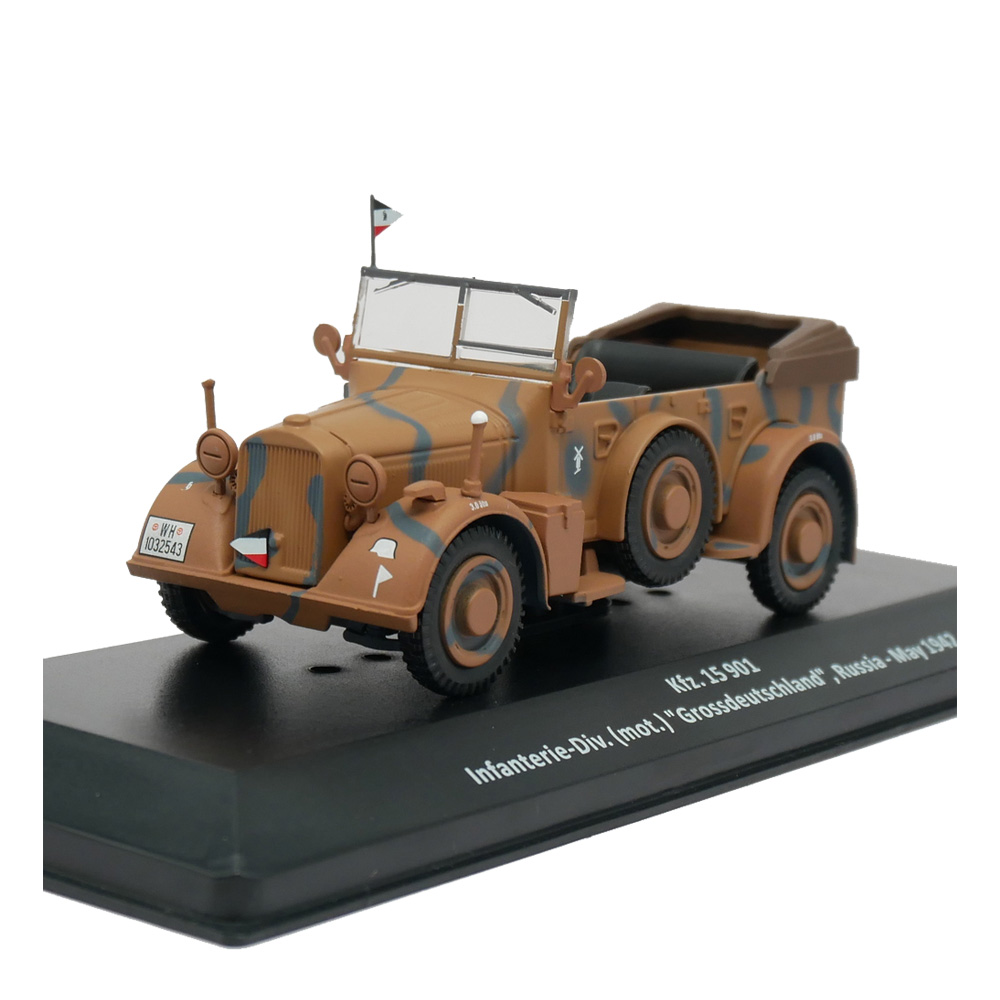 Ixo 1:43 Horch 901 KFZ.15霍希二战德军指挥车军车合金玩具车模 - 图3