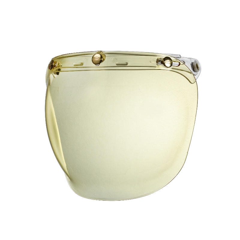 台湾Feture泡泡镜 皮革包裹头盔防晒防雨防风镜片镜面可翻盖透光 - 图1