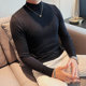 Autumn and winter elastic and comfortable solid color half turtleneck sweater pullover