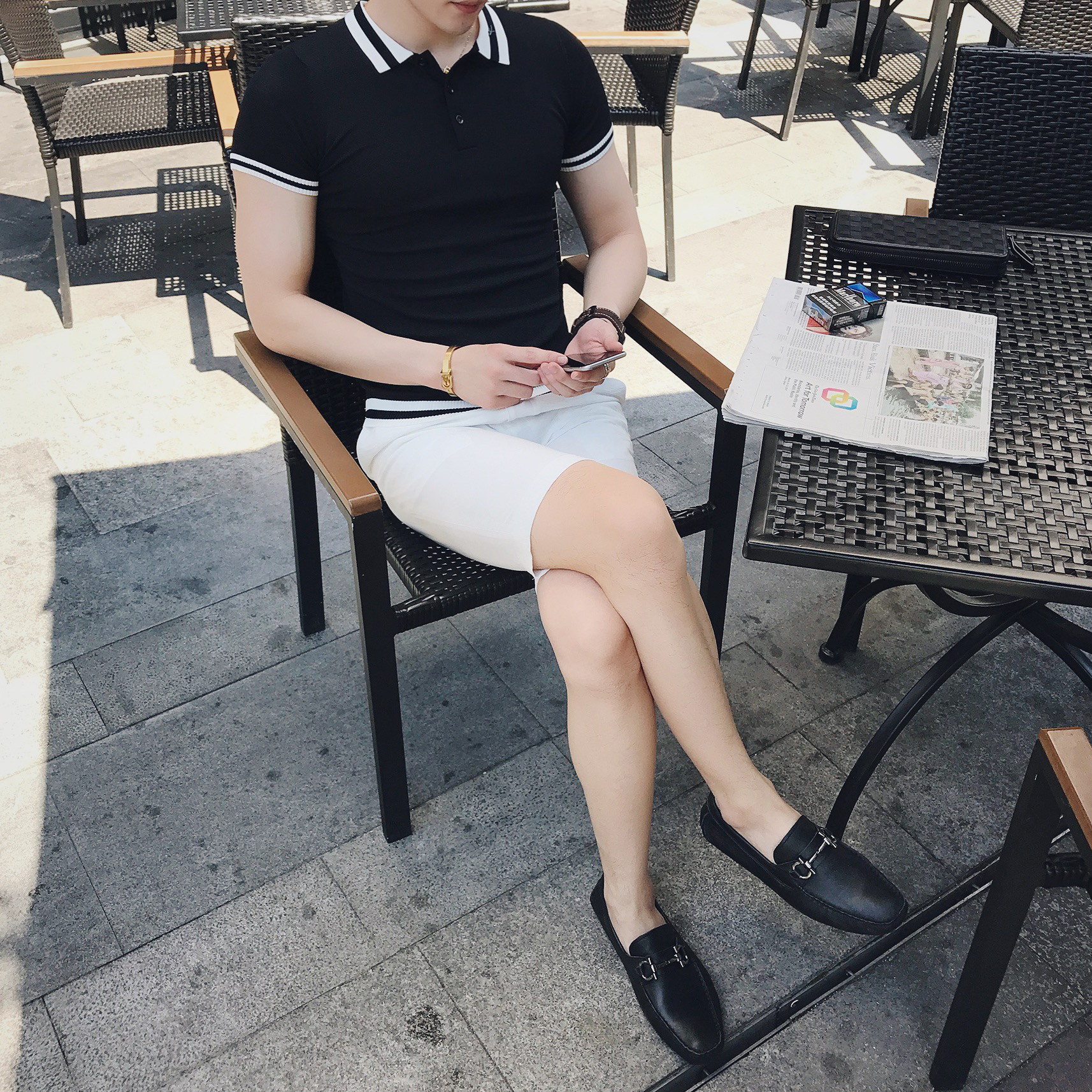 2025夏季polo衫男短袖t恤翻领潮流保罗修身韩版针织休闲帅气体恤,淘宝优惠券,粉丝福利购,淘宝优惠卷