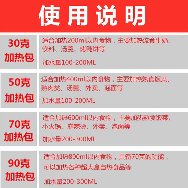 自热包加热包户外食品加热袋食品用发热包户外旅游加热饭菜打包盒-图2