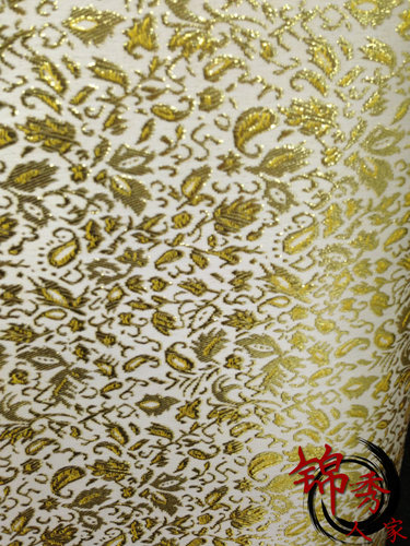 织锦缎布料 古装COS服装面料布料包边包装面料金丝布料/小碎花 - 图1