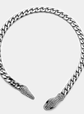 路易刘亦菲同款项链 欧美蛇动物锁骨链高级感项链手链套装