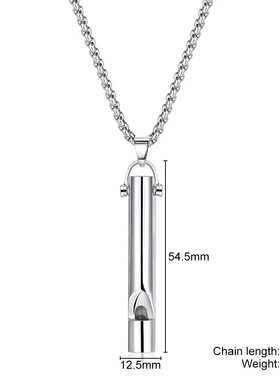 运动口哨项链户外骑行警示钛钢吊坠登山救援信号挂件饰品配饰