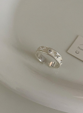 彩色锆石滴油蝴蝶开口戒指套装女设计感小众复古个性百搭指环戒子