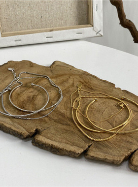 超仙小众多层金属链条手链女韩国简约百搭气质时尚个性手镯冷淡风