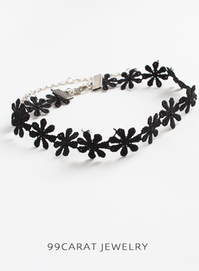 蕾丝白色镂空设计显白短款项链