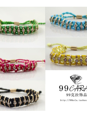 克拉欧美风品牌质感串珠编织绳