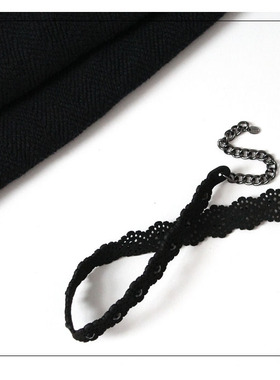 克拉欧美风原宿纯色镂空闪钻颈链