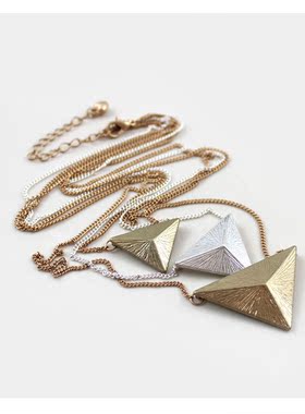 欧美风饰品几何多层短款项链