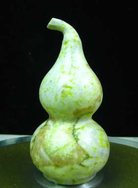 天然岫玉石花玉宝葫芦摆件家居办公室装饰禄福玉石葫芦乔迁摆件