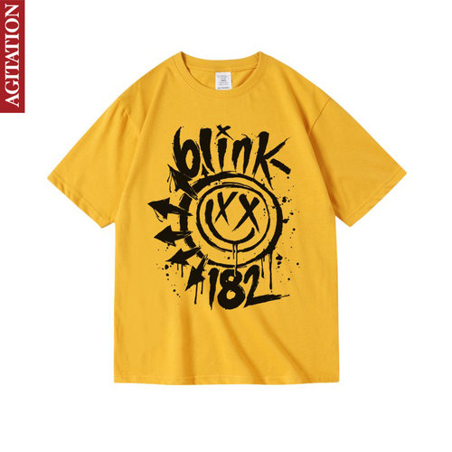blink-182周边衣服摇滚美式朋克乐队纯棉短半袖T恤夏季音乐节女男-图2