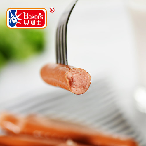 贝可士脆皮肠 热狗肠 法兰克福香肠 蜜糖肠食品40克X12根*6袋直销 - 图0