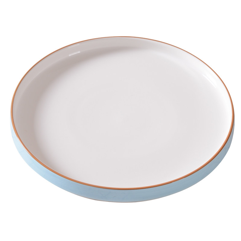 陶瓷盘子酒店饭店餐厅菜盘摆盘家用饭盘果盘手绘釉下彩圆盘浅汤盘,淘宝优惠券,粉丝福利购,淘宝优惠卷