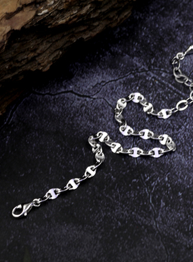 S925纯银简约百搭链条手链