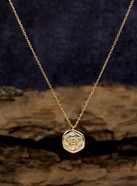 韩版纯银925ins小众设计感项链