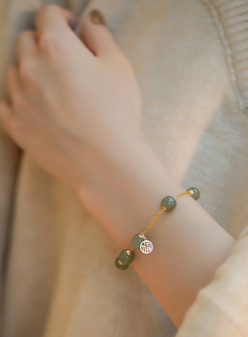 21年秋季新款和田玉福牌珍珠14K