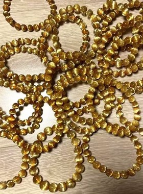 巴西天然金发晶手链男猫眼顺发小