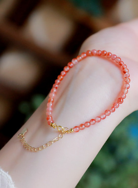 推荐珠宝天然南红小清新女款手链