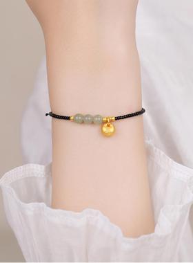 仿和田玉青玉福袋手链女diy琉璃珠手饰简约气质款中国风 工厂直销