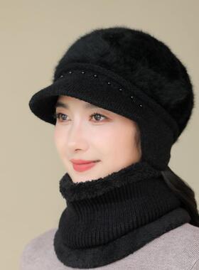 女秋冬加绒内衬护耳设计