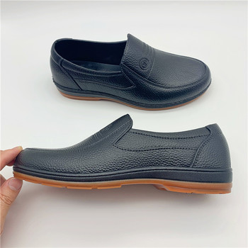 Wynn Weishu Luchi double-layer thickened beef tendon bottom non-slip waterproof chef construction low-top plastic work shoes ເກີບຝົນ