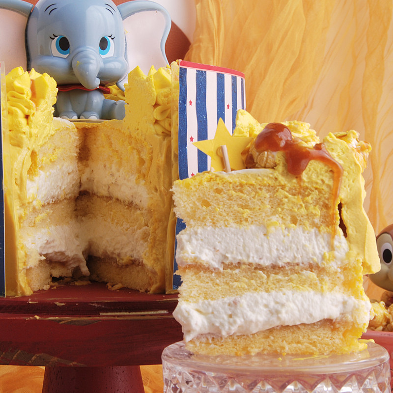 PITTA喜茶焦糖爆米花小飞象动物卡通低糖儿童生日蛋糕成都同城,淘宝优惠券,粉丝福利购,淘宝优惠卷