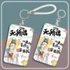 Bus card protective cover student meal card campus access control document work card female cute card cover keychain keychain