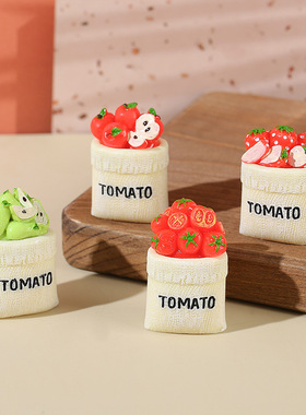 diy立体树脂小摆件大号食玩布袋西红市法棍微缩模型树脂家居创意