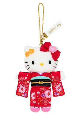 日本正版HelloKitty50周年小香风遛狗KT公仔钥匙扣长腿玩偶包挂件