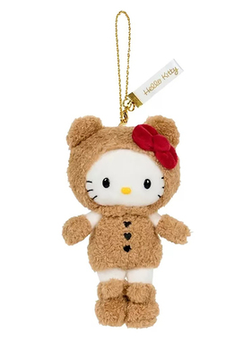 日本正版HelloKitty婚纱长腿毛绒玩偶KT钥匙扣公仔包挂件节日礼物