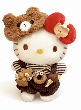 日本正版HelloKitty围脖糖葫芦玩偶新年挂件kt猫春节摆件可爱公仔