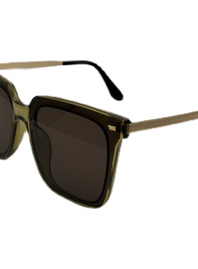 韩版大方框墨镜焦糖色大脸显瘦素颜神器女偏光防紫外线太阳眼镜男