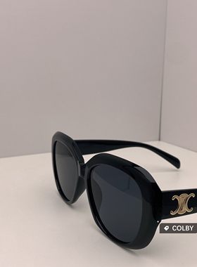 凯旋门防紫外线椭圆复古墨镜