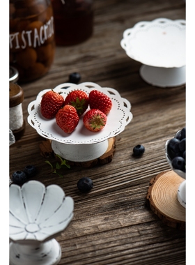 美食摄影做旧蛋糕首饰收纳托盘