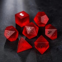 Frosted Pomegranate Shiksu Runners Dice COC Run Mission Relief DND Dice Dragon with Underground City 7 pieces