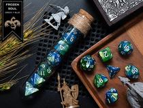 Dragon and underground city plastic running group dice COC running group resin dice DND dice TRPG colour Zuksuru