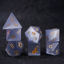 Grey Cat Eye COC Running Group Dice DND Running Group Dragon With Underground City Ksuru Dice TRPG20 Face Kitty Subject