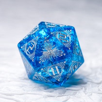 Sky Blue Lightning Zircon Runner Dice DnD Running Group Table Tours Dragon and Underground City COC Ksuru 7 pieces