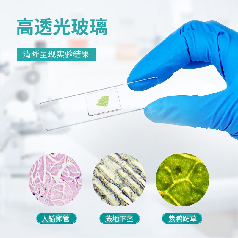 湘玻高清载玻片显微镜用盖玻片玻璃单双凹7101 7105实验生物切片 - 图0